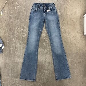 Silver Jeans Flare Denim Women 26 Blue Excellent Y2K Low Rise Bootcut Vintage